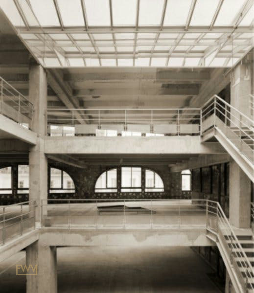 4000 sqm Industrial Space in Paris 75018, showroom presentation, pop-up rental, interior view