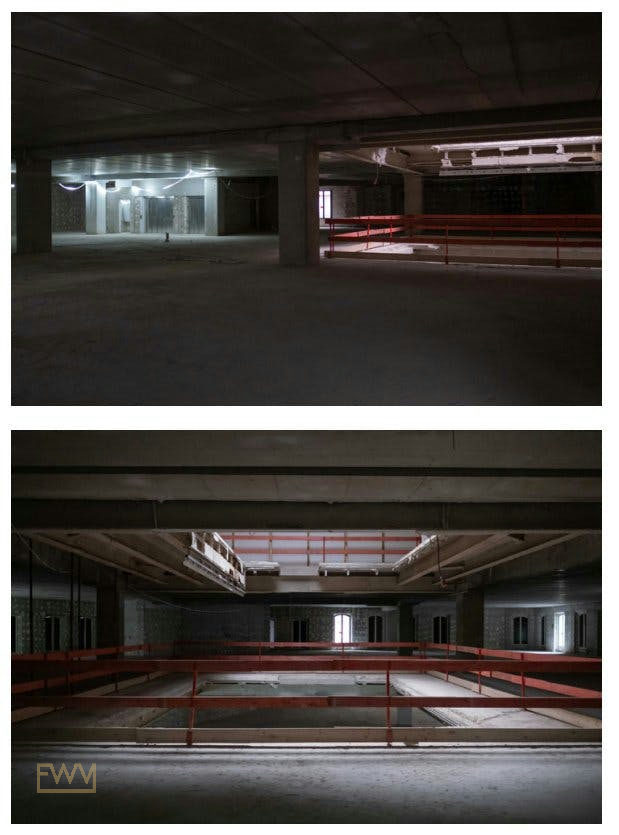 6,000 sqm Industrial Space on Boulevard Haussmann, Paris, content creation, pop-up rental, additional interior view