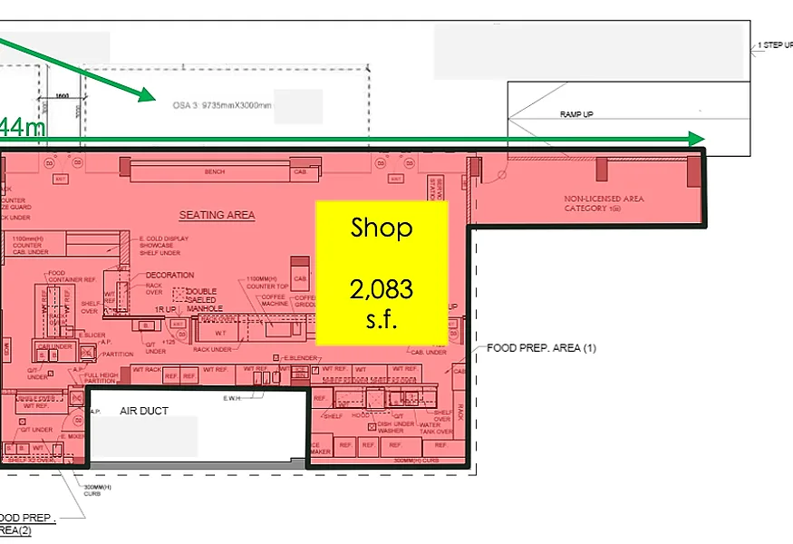 Alfresco Restaurant Space for Lease in Causeway Bay, 194 sqm, retail activation, pop-up rental in Hong Kong, second interior…