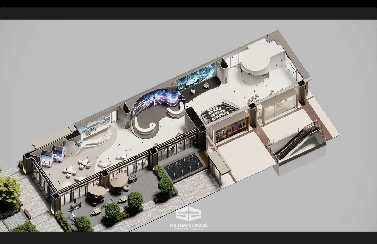 Brand New Multi-Purpose Experience Center in Dubai, 560 sqm, product launch, pop-up rental, interior view