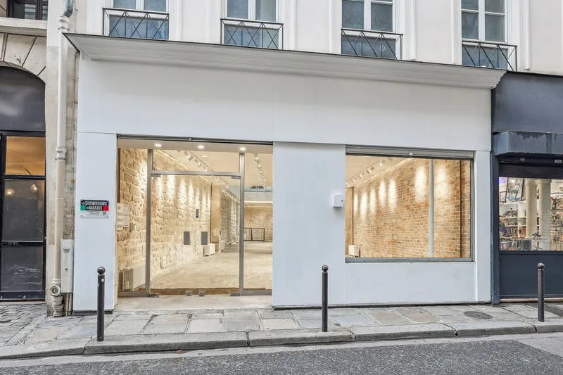 Brick and Stone Space with Glass Roof on Rue du Sentier