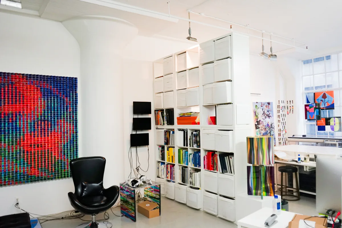 Collaborative Artist Studio Space in Chelsea, 81 sqm, art exhibition, pop-up rental in New York, second interior view