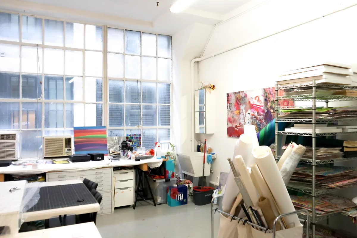 Collaborative Artist Studio Space in Chelsea, 81 sqm, art exhibition, pop-up rental in New York, additional interior view