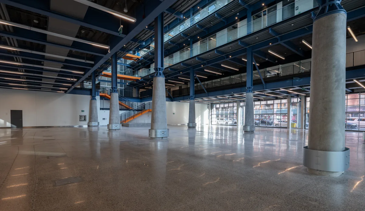 Contemporary Event Space in St. Lawrence Market North, 1161 sqm, reception, pop-up rental in Toronto, second interior view