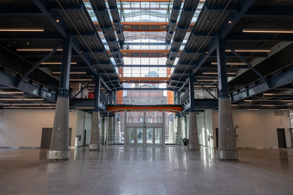 Contemporary Event Space in St. Lawrence Market North, 1161 sqm, reception, pop-up rental in Toronto, additional interior vi…