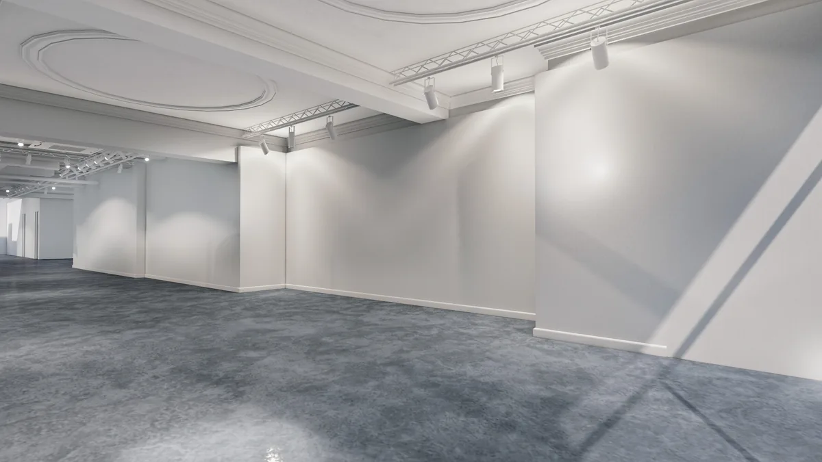 Contemporary Gallery Space in Mayfair, 307 sqm, art exhibition, pop-up rental in London, additional interior view