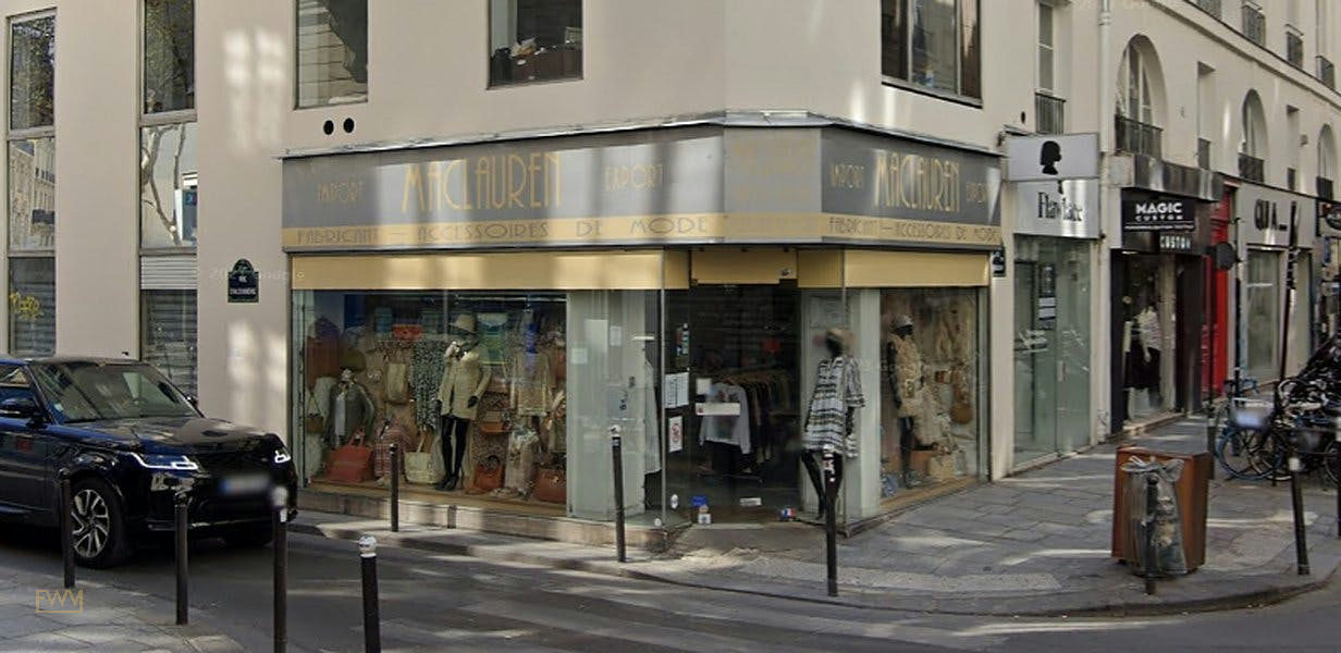 Corner Boutique in the 2nd Arrondissement of Paris, 138 sqm, retail activation, pop-up rental