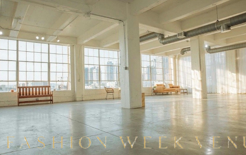 Corner Unit on the 4th Floor of Rubber Stamp Building, 272 sqm, showroom presentation, pop-up rental in Los Angeles, interio…