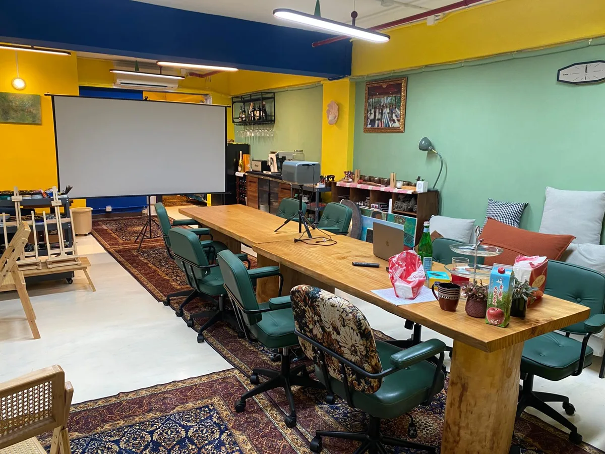 Creative Event Studio with Natural Light and Balcony, 56 sqm, private event, pop-up rental in Hong Kong, interior view
