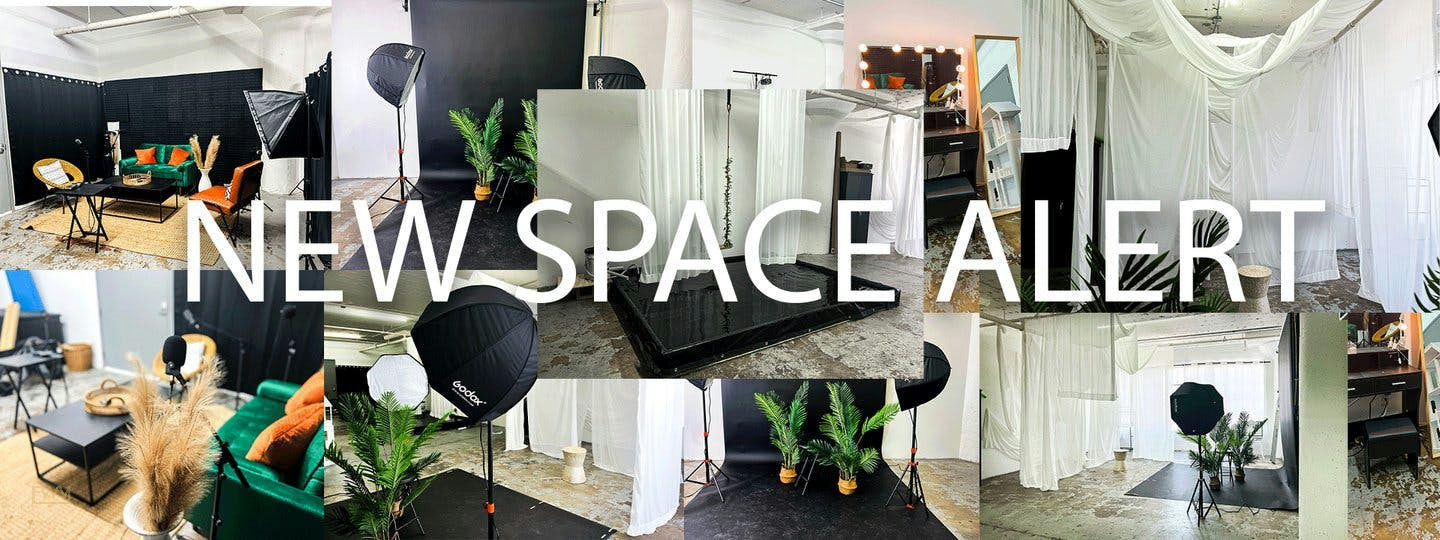 DTLA Multi Set Studio with Video Equipment in Los Angeles, 93 sqm, art exhibition, pop-up rental