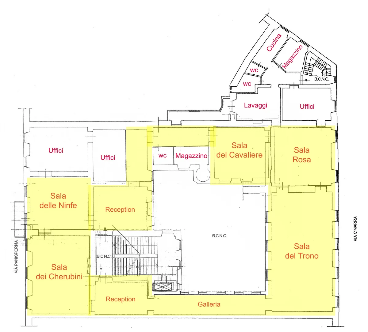 Elegant 400 Square Meter Conference Space, 400 sqm, corporate event, pop-up rental in Roma, second interior view