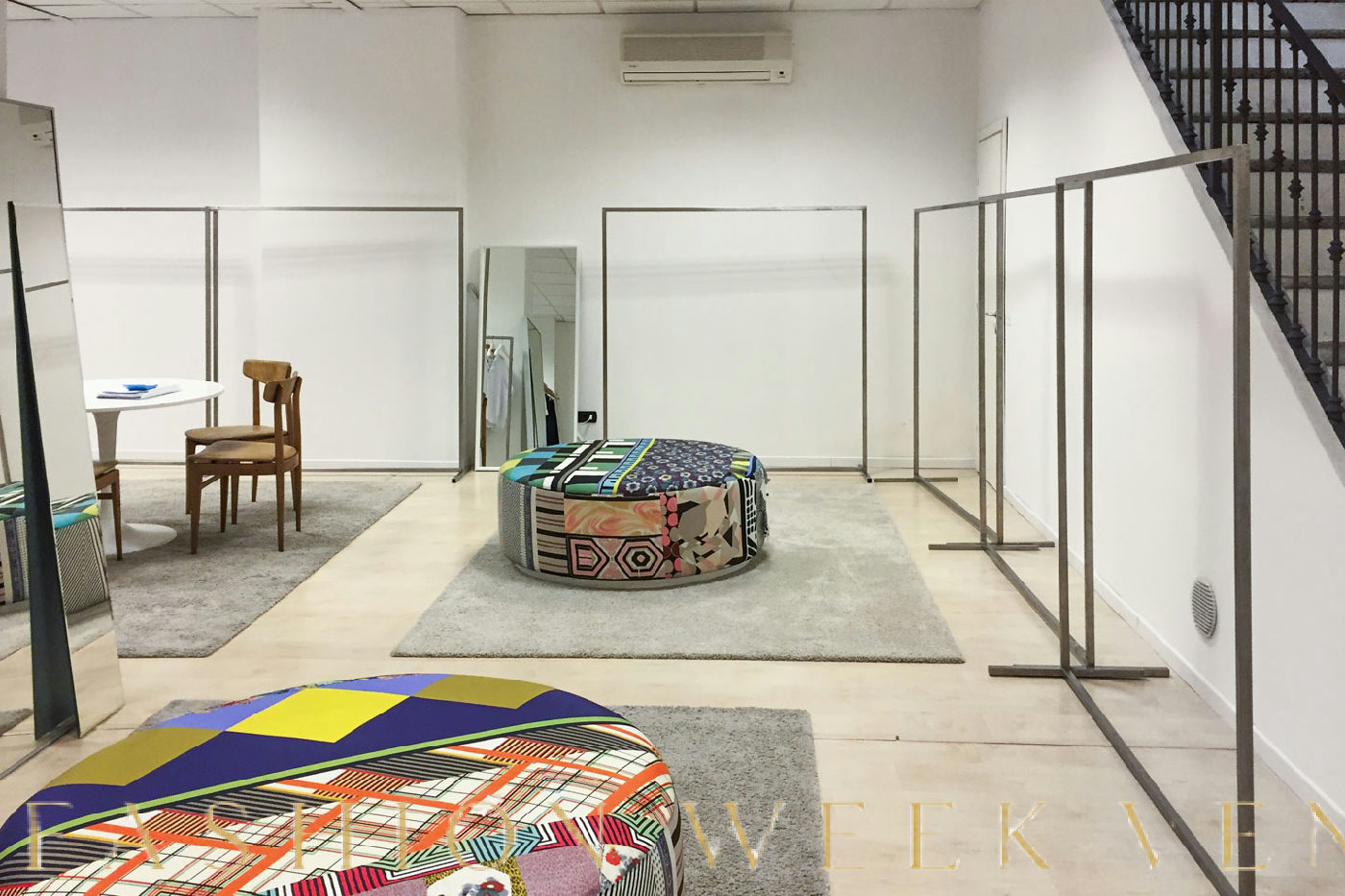 Elegant Showroom in Central Milan Garden Setting, 400 sqm, showroom presentation, pop-up rental in Milano, interior view
