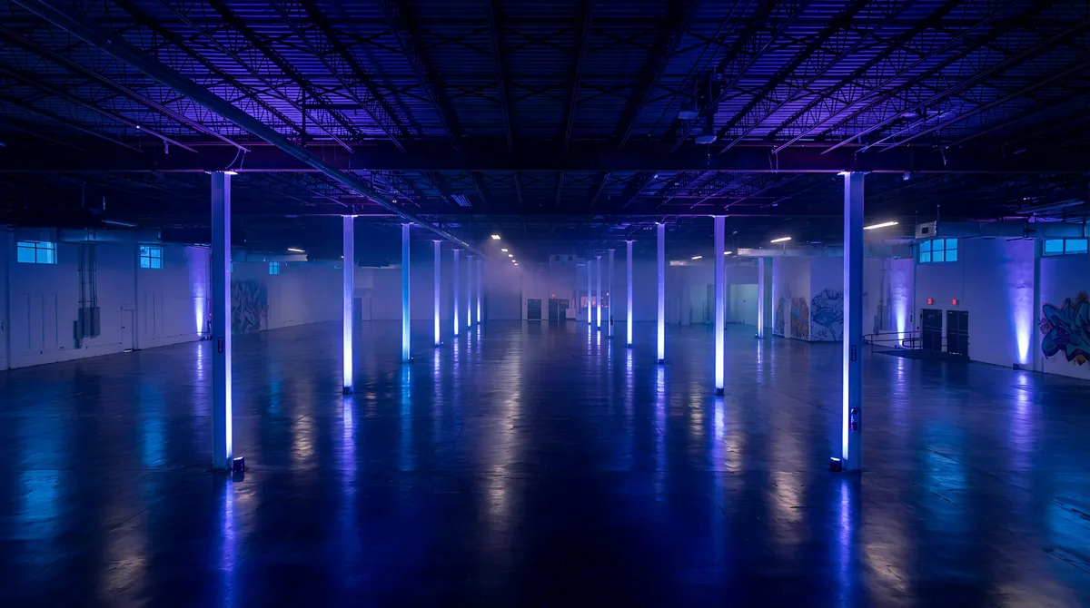 Flexible Industrial Event Space in Wynwood, 3046 sqm, pop up store in Miami, interior view