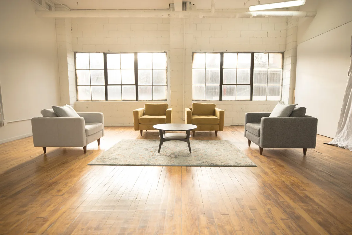 Fully Equipped Podcast Studio for Quality Production, 65 sqm, content creation, pop-up rental in Toronto, interior view
