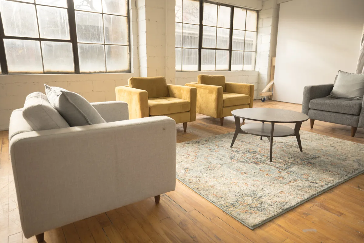 Fully Equipped Podcast Studio for Quality Production, 65 sqm, content creation, pop-up rental in Toronto, third interior view