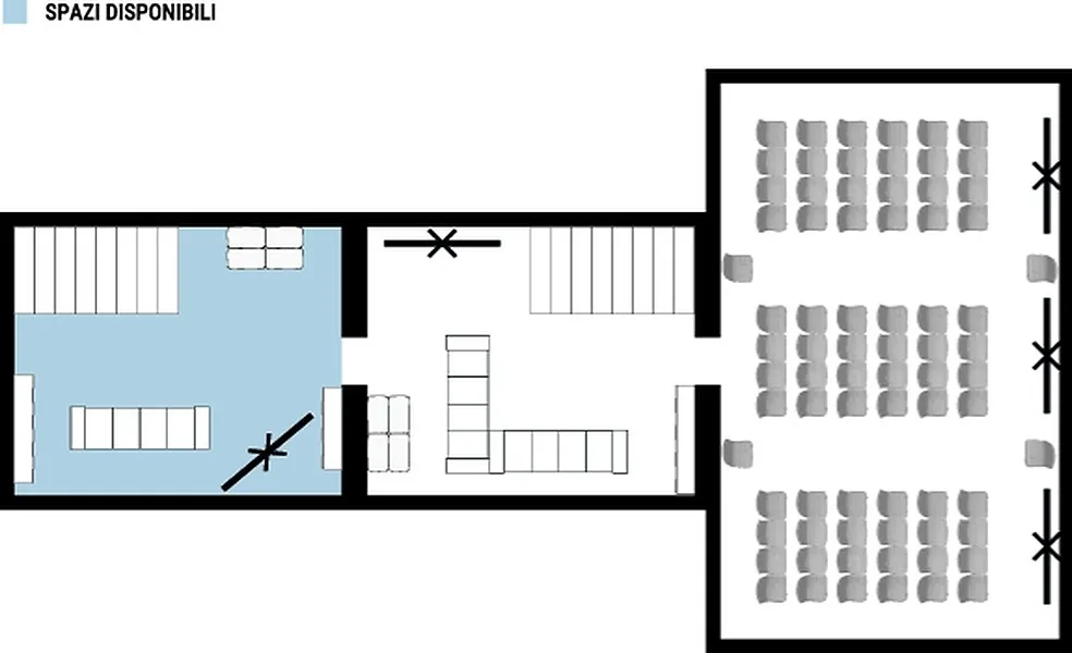 Functional Meeting Space for Professional Events, 41 sqm, workshop, pop-up rental in Torino, additional interior view