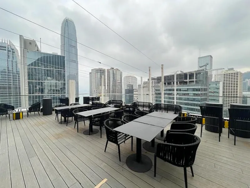 High-Quality Restaurant or Bar Space with Rooftop Terrace, 392 sqm, retail activation, pop-up rental in Hong Kong, interior…
