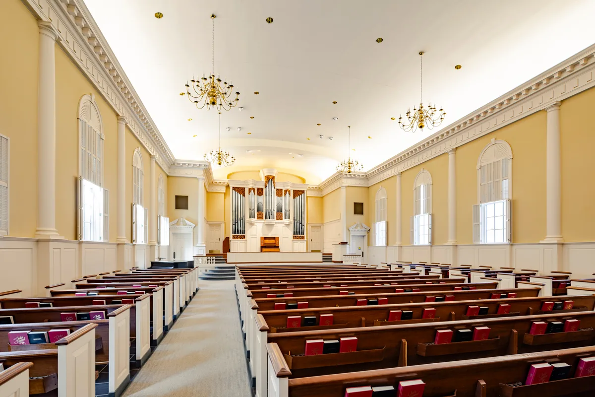 Iconic Chapel for Rent with Outdoor Gazebo and Amenities, 158 sqm, private event, pop-up rental in Raleigh, third interior v…