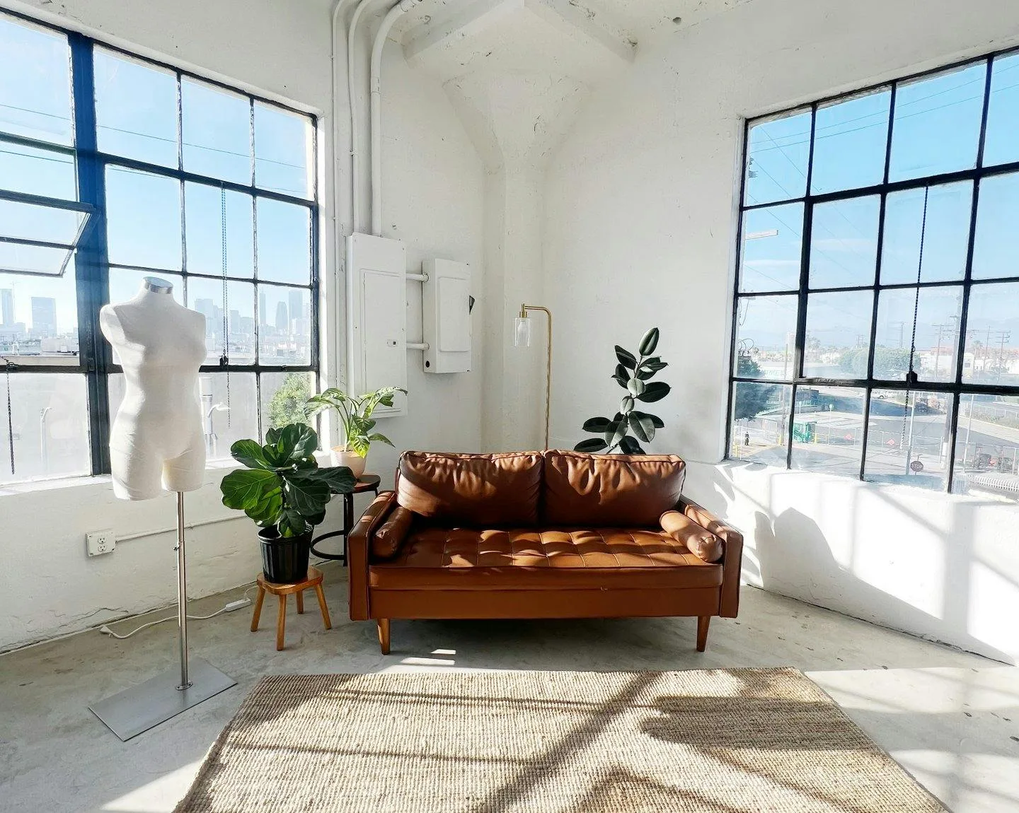 Industrial DTLA Studio with Natural Light and City Views — 2