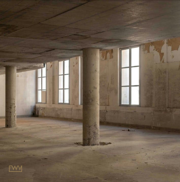 Industrial Showroom and Event Space in Paris, 3000 sqm, showroom presentation, pop-up rental, interior view