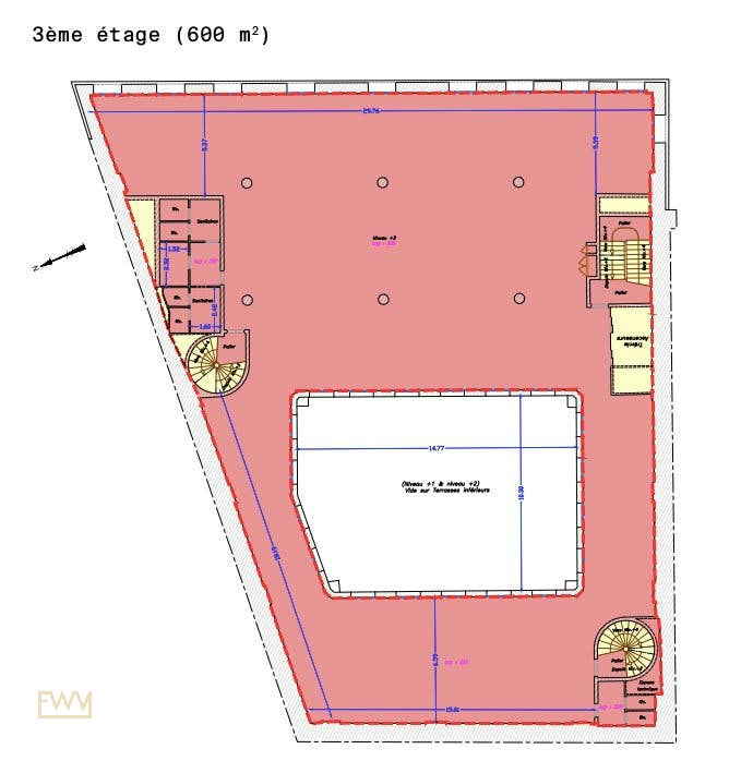 Industrial Showroom and Event Space in Paris, 3000 sqm, showroom presentation, pop-up rental, additional interior view