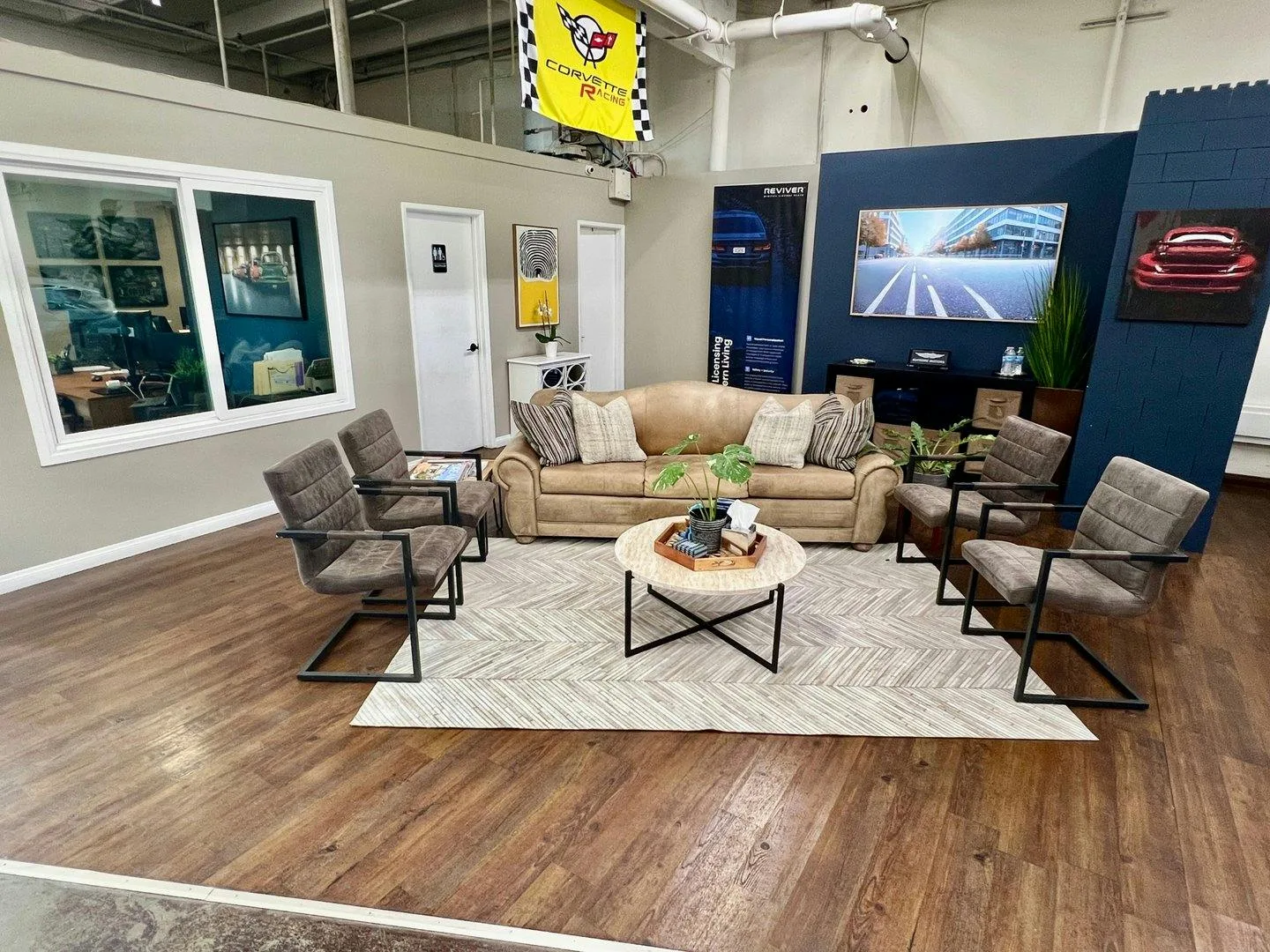 Luxury Car Dealership in Warehouse Space — 2