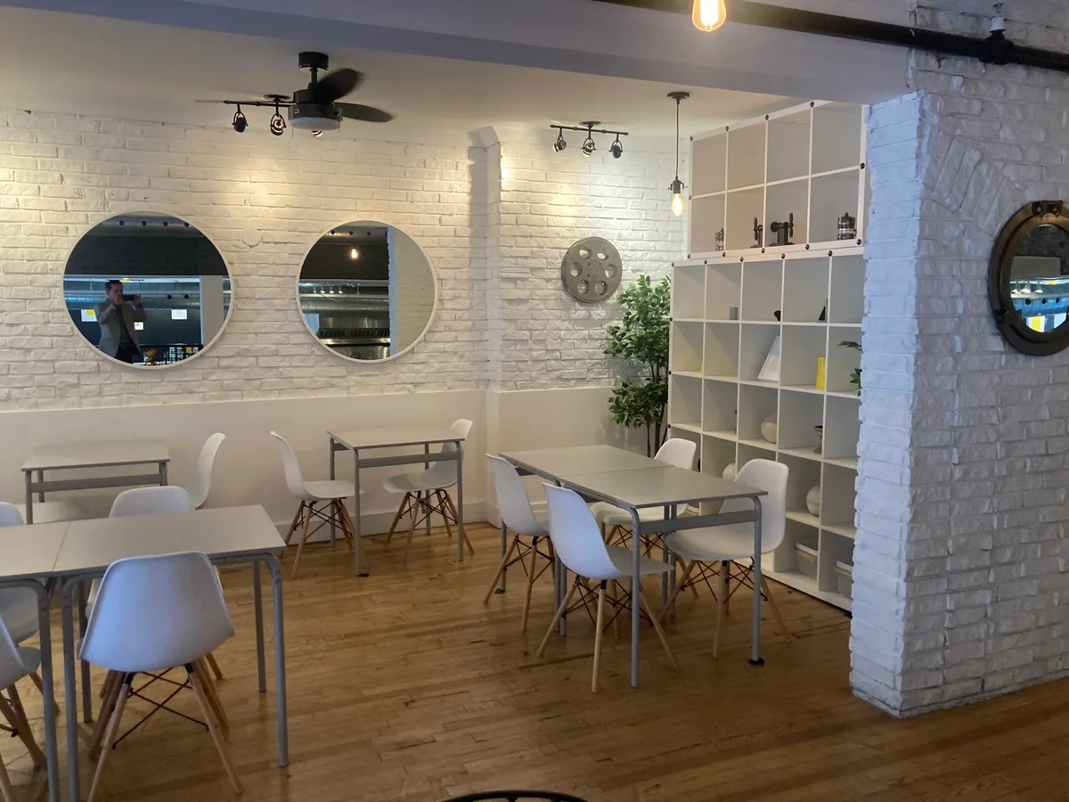 Mezzanine Event Space in Roncy’s New Cafe, 65 sqm, showroom presentation, pop-up rental in Toronto, third interior view