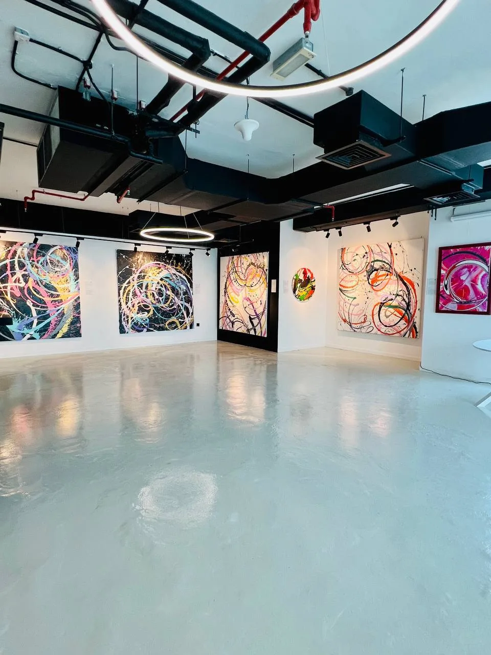 Modern Art Gallery Event Space in Dubai, 200 sqm, art exhibition, pop-up rental, third interior view
