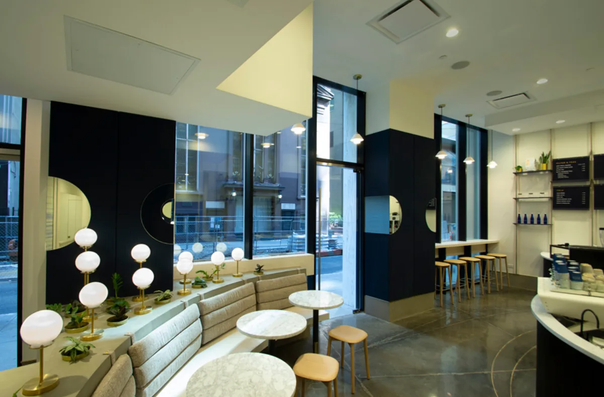 Modern Café Available for Event Hosting, 56 sqm, private event, pop-up rental in New York, second interior view