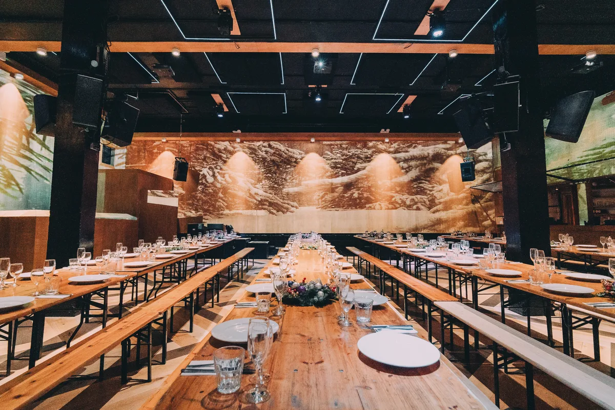 Modern Event Space with Tiered Seating, 260 sqm, corporate event, pop-up rental in Greater London