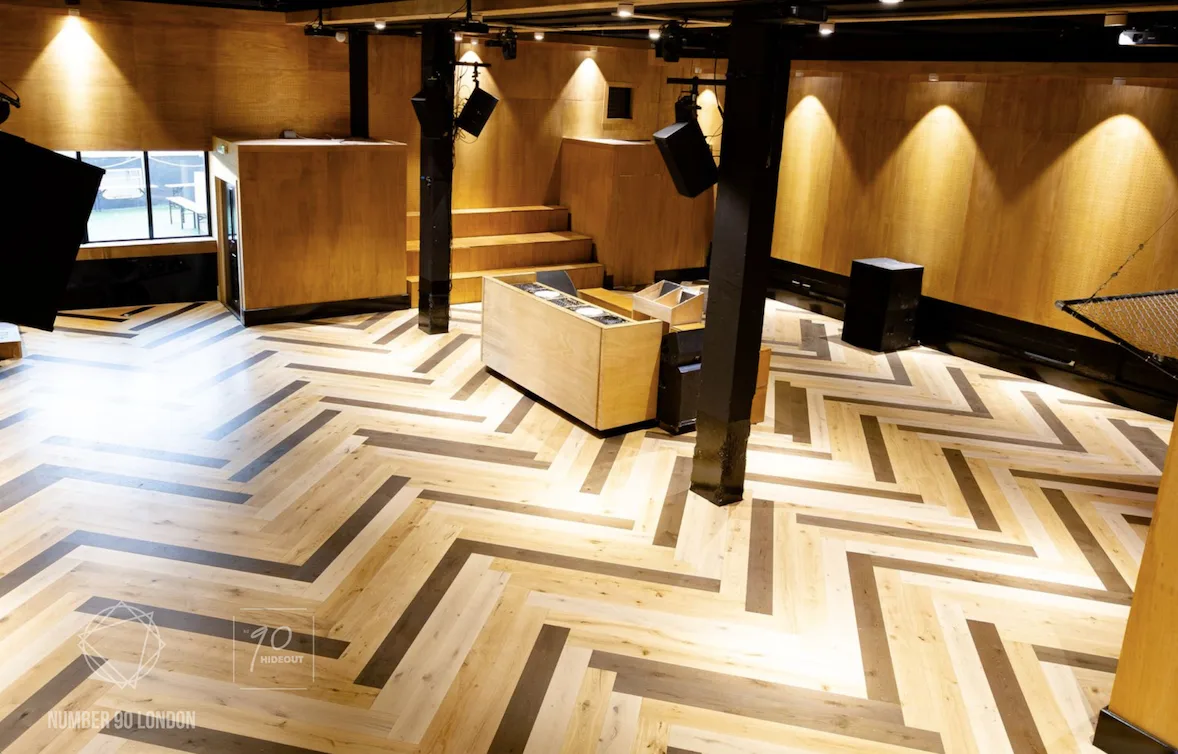 Modern Event Space with Tiered Seating, 260 sqm, corporate event, pop-up rental in Greater London, interior view