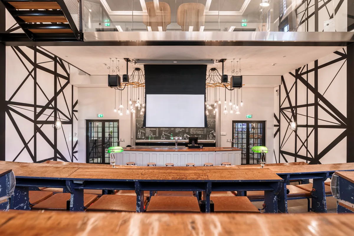 Multi-Level Bar with Auditorium Seating and Chill-Out Space, 213 sqm, private event, pop-up rental in Amsterdam, third inter…