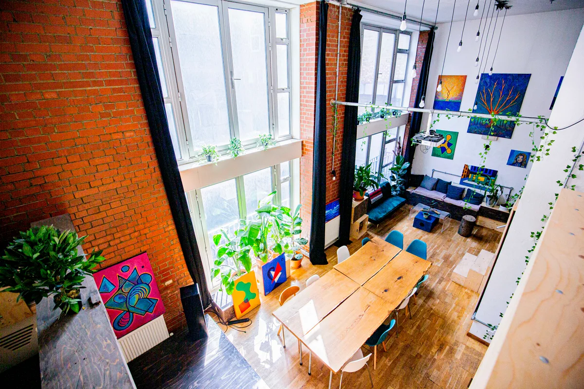 Nature-Inspired Event Space for Workshops and Gatherings, 93 sqm, photo shoot, pop-up rental in Greater London, interior view
