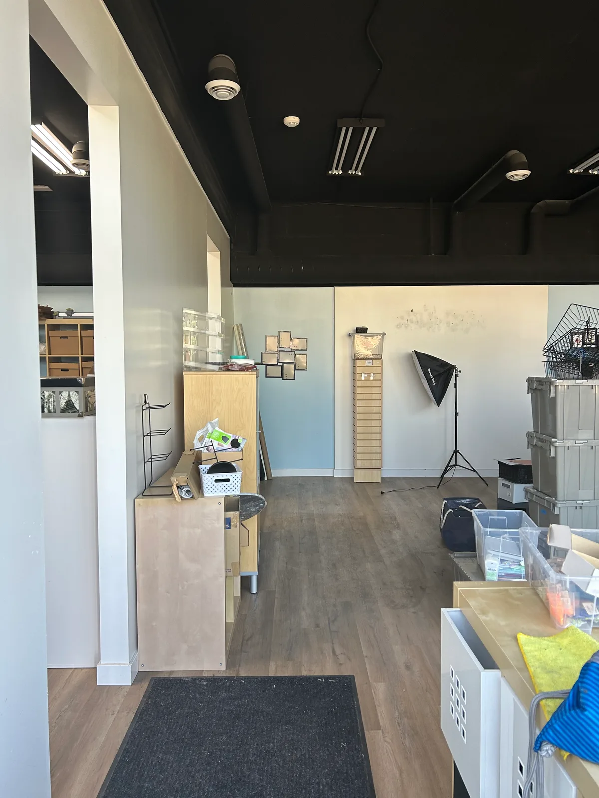 Newly Renovated West End Storefront/Office/Warehouse, 167 sqm, retail activation, pop-up rental in Edmonton, third interior…