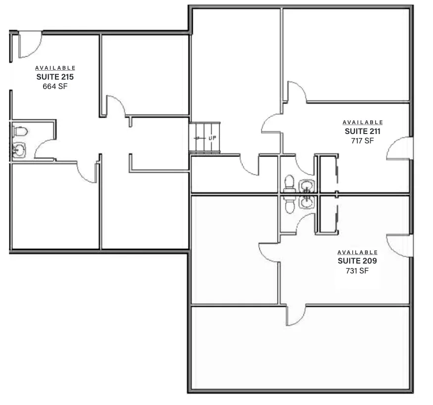Office Condos for Lease in West County, 67 sqm, showroom presentation, pop-up rental in Ellisville, third interior view