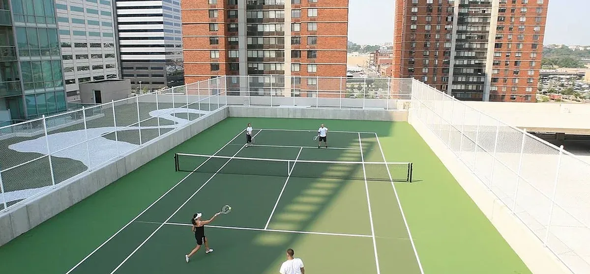 Premier Multi-Zone Sports Facility with Rooftop Courts, 1394 sqm, networking event, pop-up rental in Jersey City, third inte…