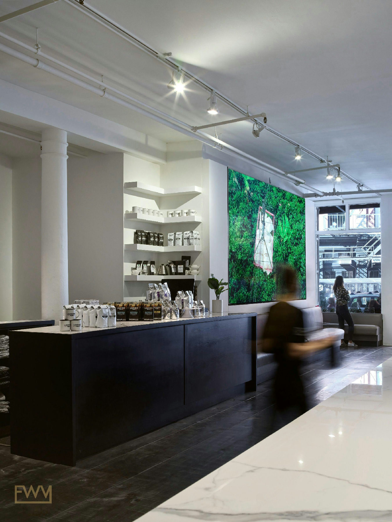Retail Space at Laughing Man Cafe in Tribeca, New York, 64 sqm, pop up store