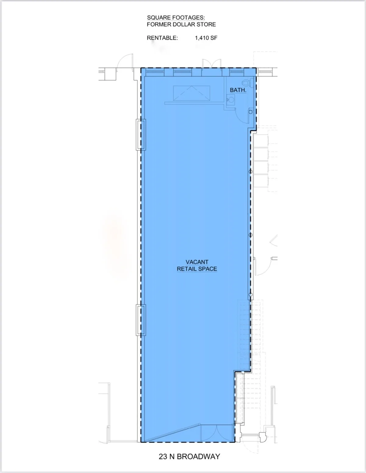 Retail Space with Full Basement in Getty Square, Yonkers, 131 sqm, retail activation, pop-up rental, additional interior view