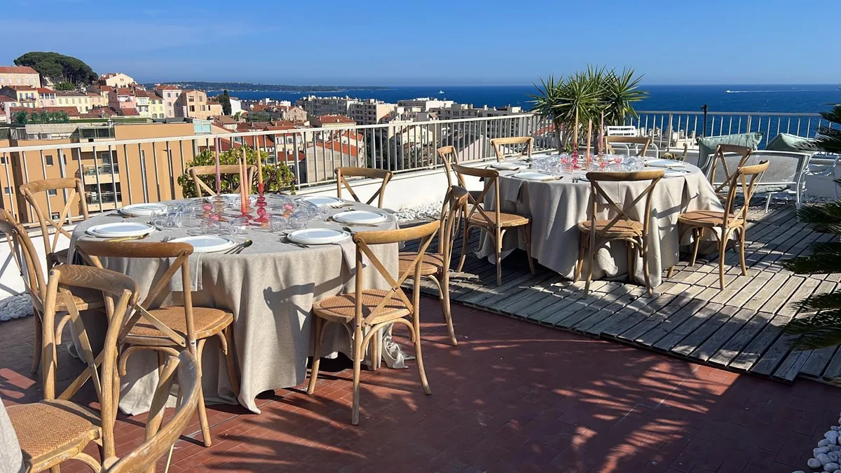 Rooftop Venue with 360-Degree View in Cannes, 150 sqm, private event, pop-up rental
