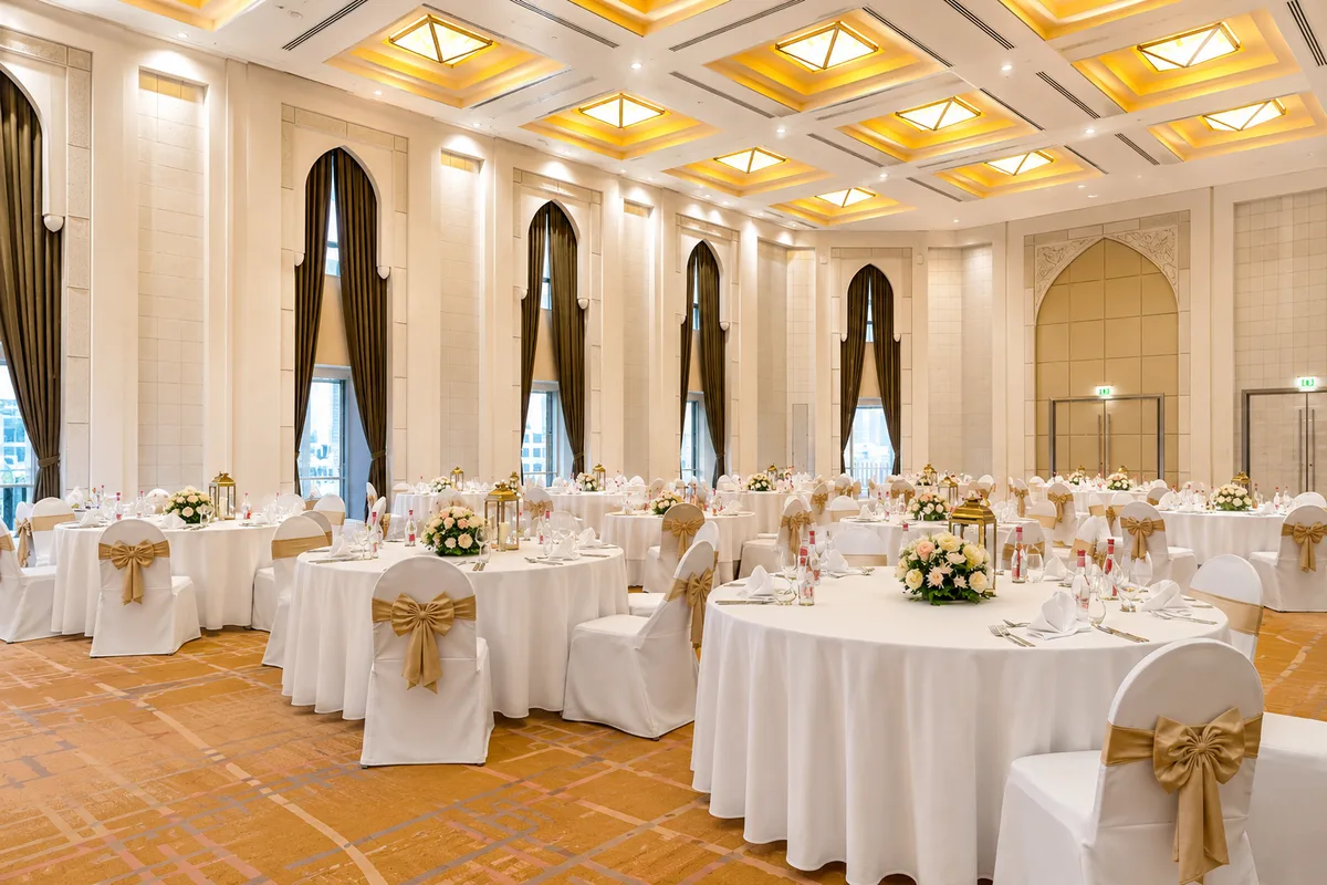 Spacious 595 sqm Ballroom with Rooftop Terraces in Dubai, product launch, pop-up rental in دبي, interior view