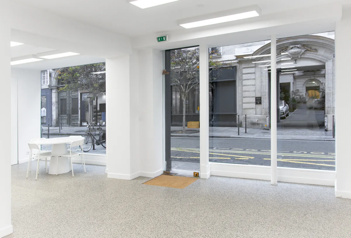 Spacious Event Space in Haut-Marais, 65 sqm, showroom presentation, pop-up rental in Paris, interior view