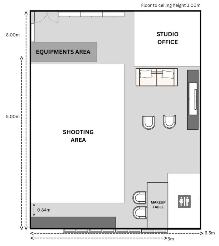 Spacious Studio for Fashion Shoots and Video Production, 112 sqm, photo shoot, pop-up rental, additional interior view
