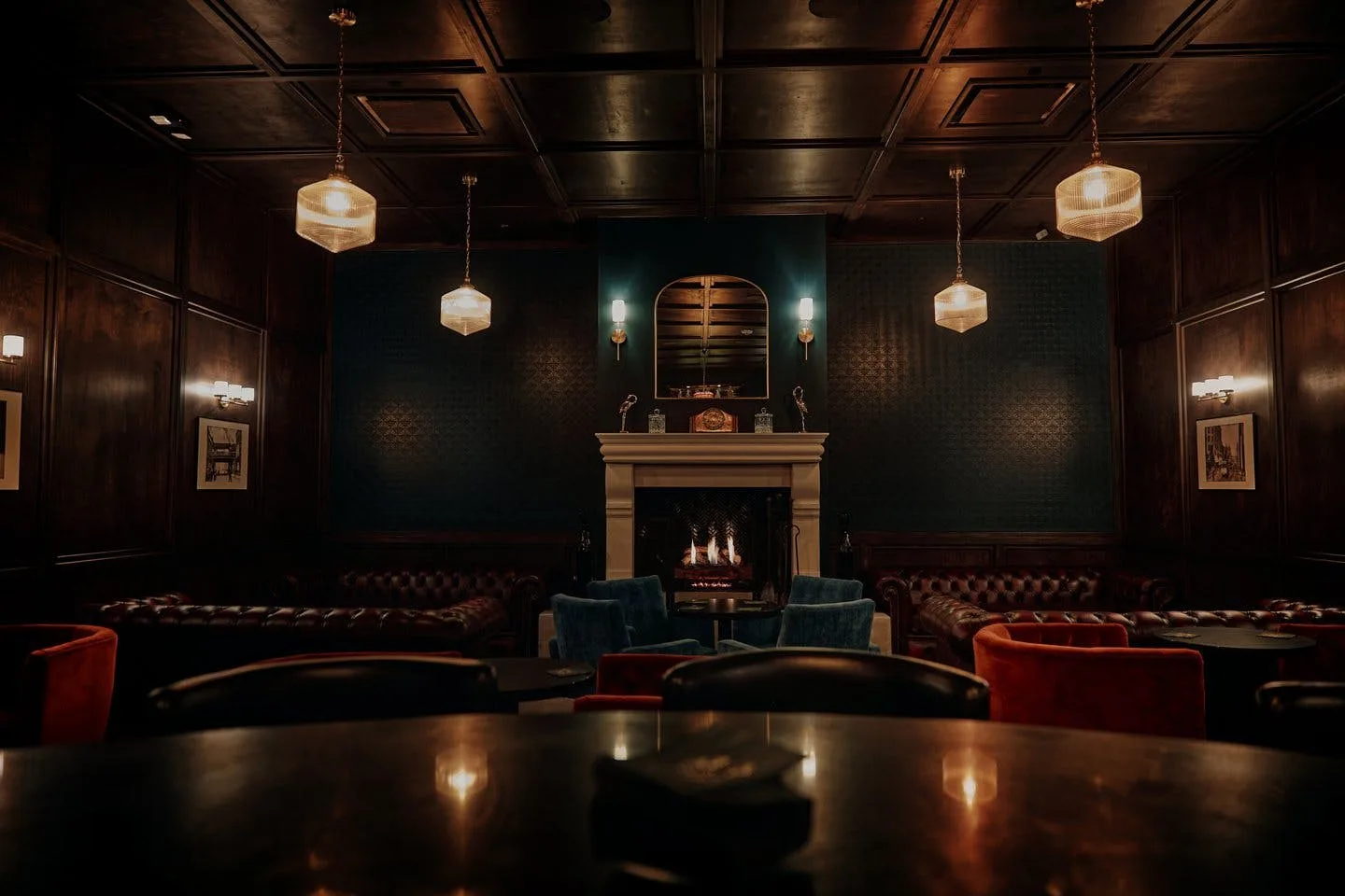 Speakeasy Bar and Lounge with Fireplace in Los Angeles