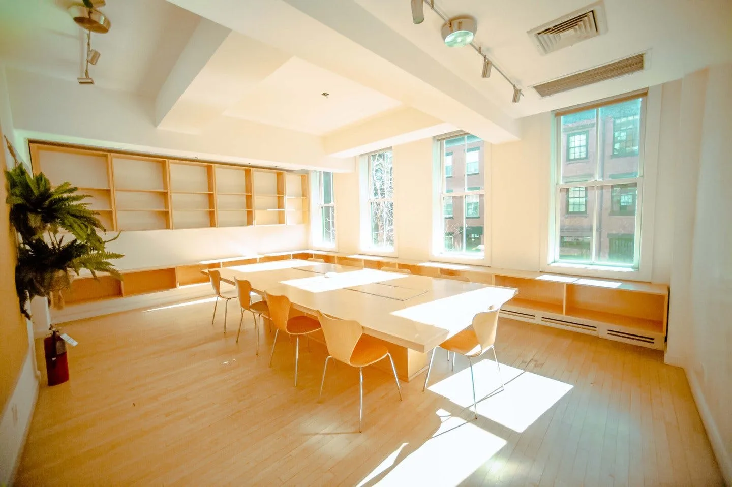 Sunny Private Conference Room at 31 Perry Street, New York — 2