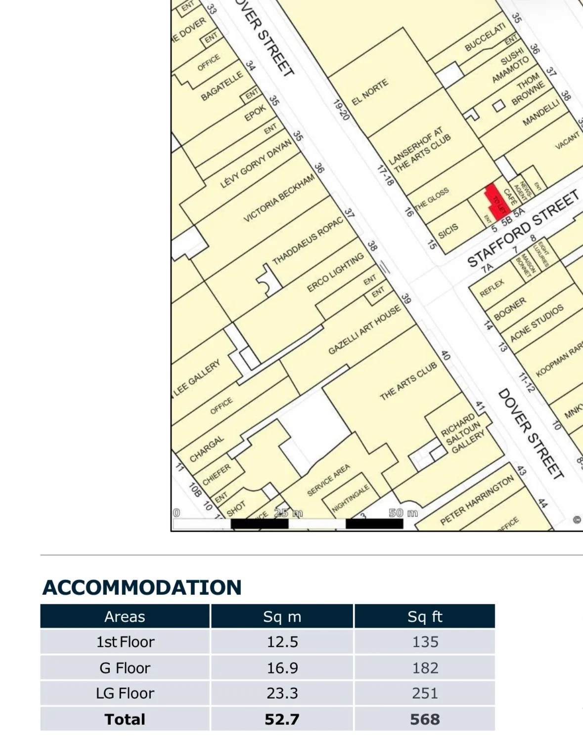 Three-Story Retail Space on Stafford Street, Mayfair, 53 sqm, retail activation, pop-up rental in Greater London, second int…