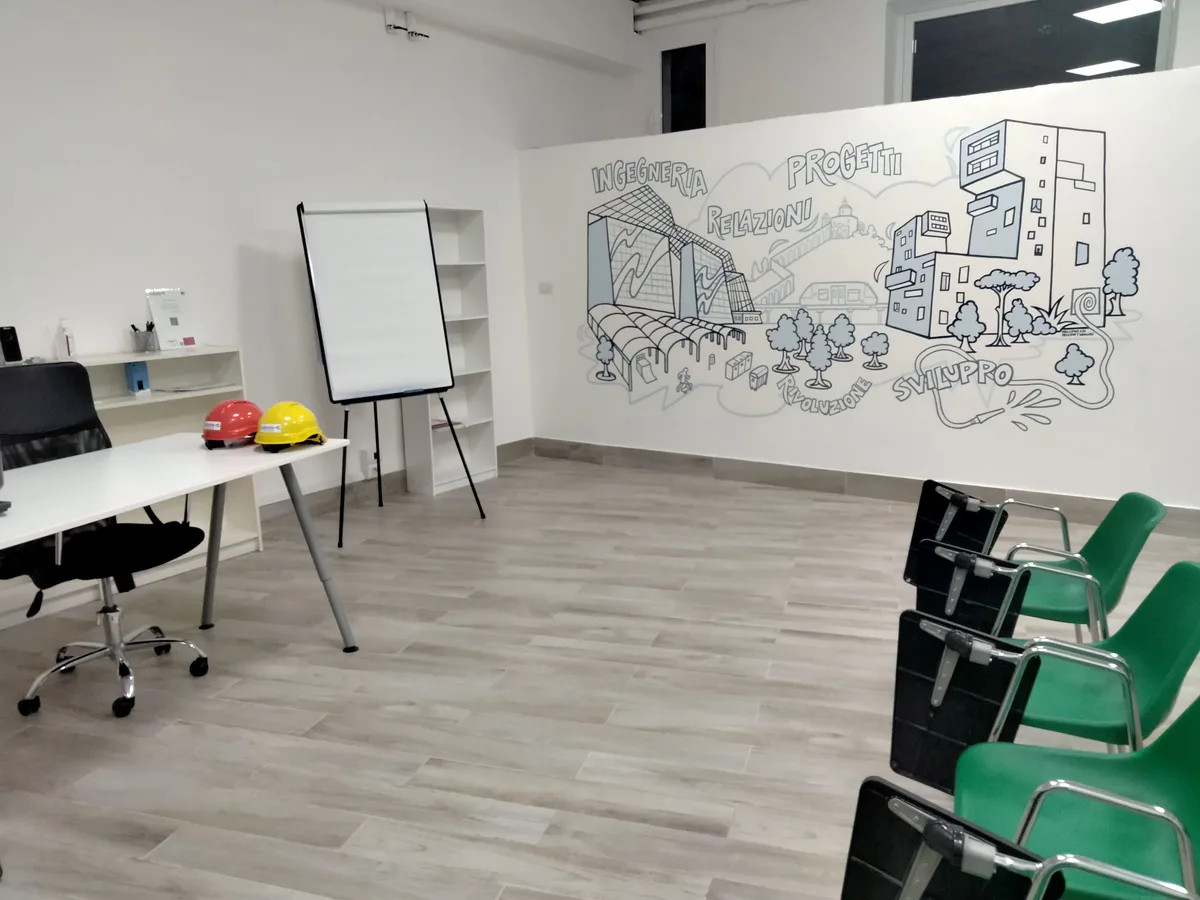 Training Rooms and Testing Grounds in Bologna, 90 sqm, corporate event, pop-up rental, third interior view