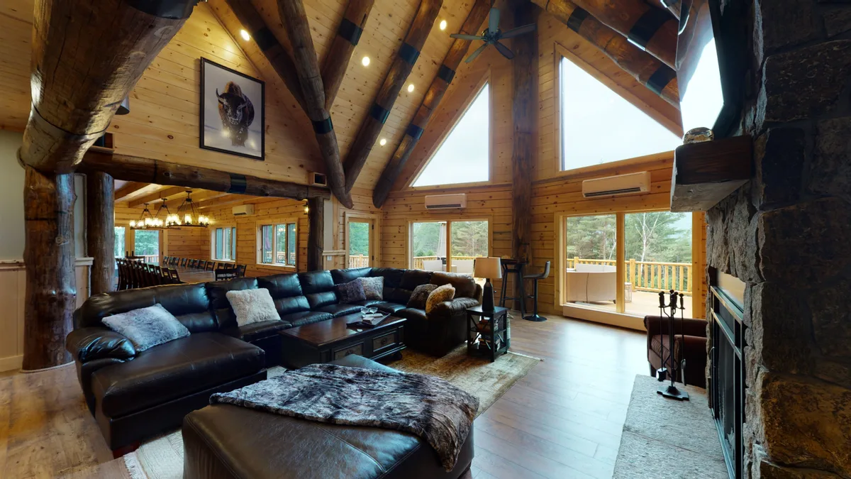 Ultimate Luxury Lodge with Mountain Views, 576 sqm, showroom presentation, pop-up rental in Upper Jay, additional interior v…
