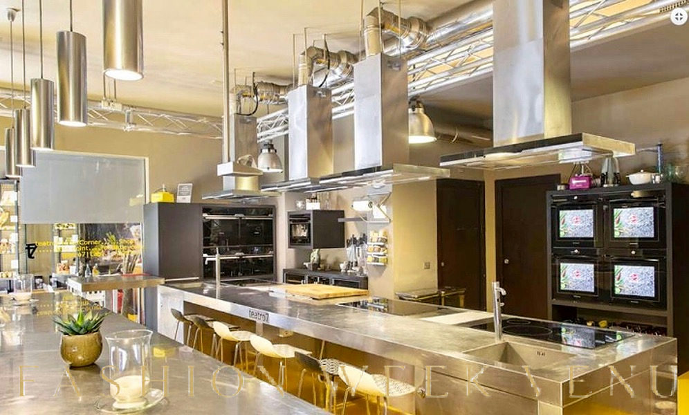 Unique Cooking School Concept Space in Milan, 100 sqm, workshop, pop-up rental in Milano, interior view