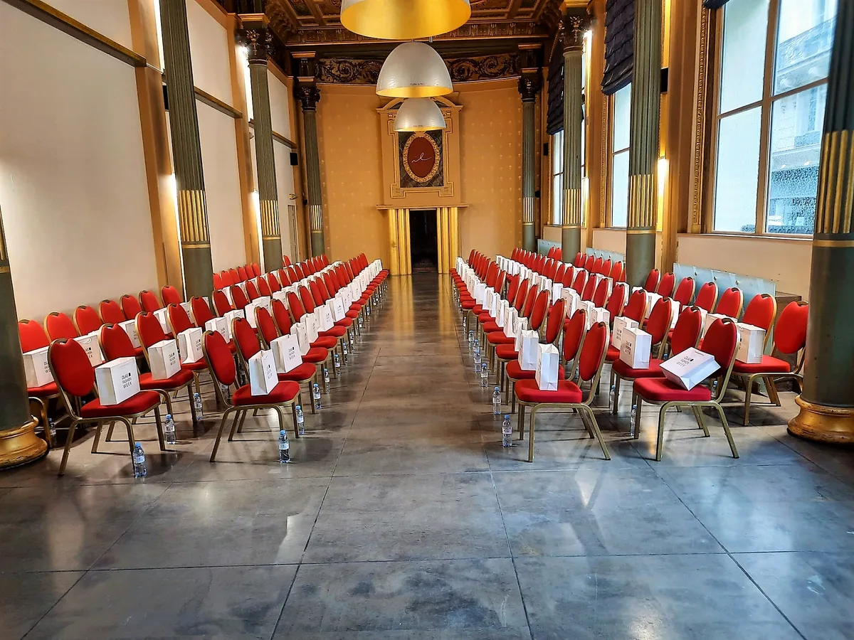 Unique Event Space in the 1st Arrondissement, 164 sqm, showroom presentation, pop-up rental in Paris, interior view