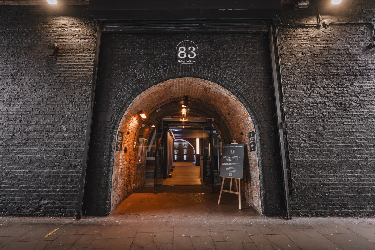 Unique Event Space with Railway Arches in Shoreditch, 836 sqm, brand activation, pop-up rental in Greater London